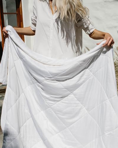 Image of Lasuens 100% Viscose from Bamboo Comforter Queen, Cooling Duvet Insert, Down Alternative Blanket, 350 GSM All Season Summer Duvet - Soft and Fluffy Cooling Comforter for Hot Sleepers 94x90 Inches