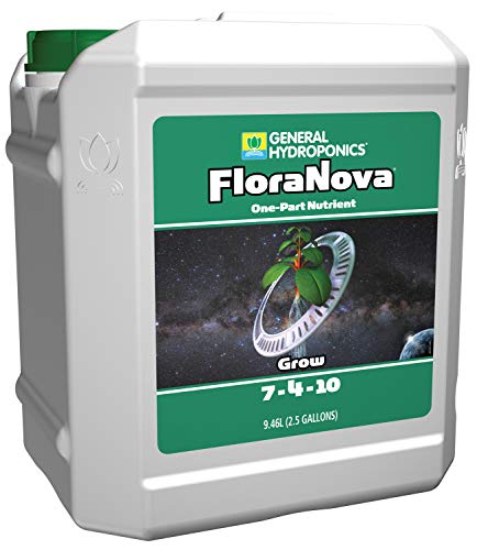 General Hydroponics Flora Nova Grow Fertilizer, 2.5 gal, Natural General Hydroponics Flora Nova Grow Fertilizer, 2.5 gal, Natural