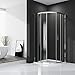 Meykoers Duschkabine 80x80cm Eckeinstieg Runde Dusche Schiebetür, Duschabtrennung Duschtür Duschwand Glas 5mm ESG Sicherheitsglas mit Nano-Beschichtung, Höhe 195cm Radius 55cm