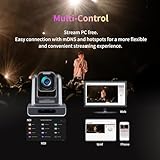 zowietek 4K NDI|HX3 PTZ Camera PoE, 25X Optical Zoom, Simultaneous HDMI & SDI outputs, RTSP/RTMP(s)/SRT, Standalone IP Live Streaming to YouTube, Twitch for Meeting, Church, Event, Teaching - Image 5