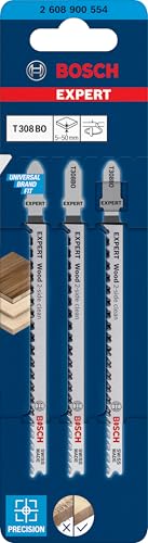 Bosch Professional Lame de scie sauteuse EXPERT Wood 2 side clean T308BO lot de 3 - vue 3