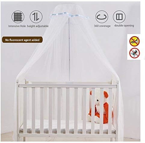 Moustiquaire Pour Berceau Lit De Bebe Nouveau Nee Auvent Enfant Moustiquaire A Polyester Couvre Tout Le Lit Anti Moustique Poussiere Avec Support Fixation Blanc Avec Fleur Amazon Fr Bebe Et Puericulture