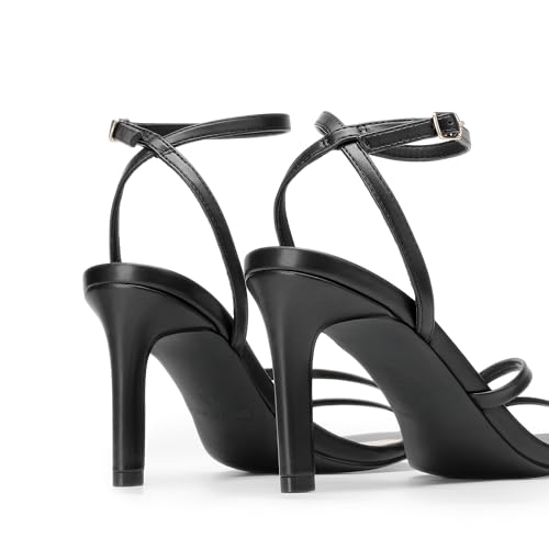Image of DREAM PAIRS Women's Comfort Sexy Strappy Stiletto Heels | Square Open Toe Adjustable Ankle Buckle Strap High Dress Heels, Elegant Heeled Pumps for Party, Wedding and Prom Occasions