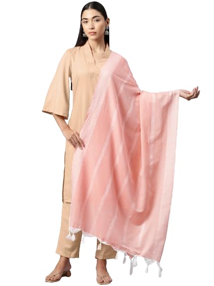 one femme Women's Plain Solid Tasselled Dupatta-picture-12