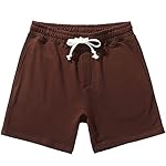 AMY COULEE Mens Athletic Workout Shorts 5.5" Cotton Casual Shorts Elastic Waist Joggers Sports Sweat Shorts