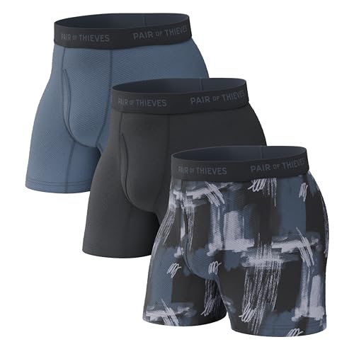 Pair of Thieves Super Fit Men's Boxer Briefs  Soft, Breathable, Quick-Dry Underwear with 4-Way Stretch (2 & 3 Pack)