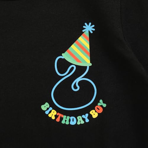 2nd Birthday Shirt Toddler Boy Two Year Old Birthday Outfit Long Sleeve Cotton T Shirt Clothes3