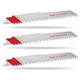 3x Lame per sega a nastro Lame per sega a nastro 150mm Legno Plastica 3021/150 HCS/CV - Made in Germany - per legno truciolato laminato plastica intonaco Compatibile con Bosch Einhell Makita Metabo