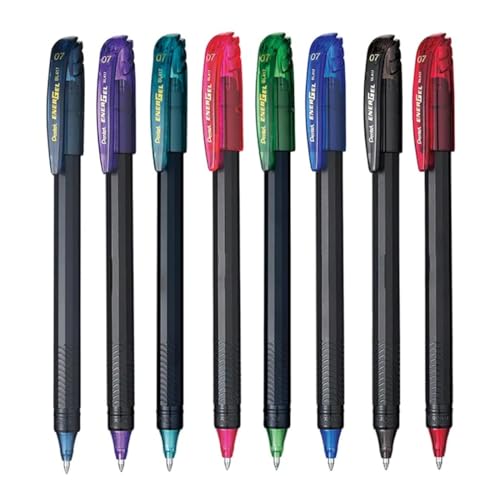Pentel Zestaw kolorowych długopisów żelowych, 8 sztuk (wielokolorowe)