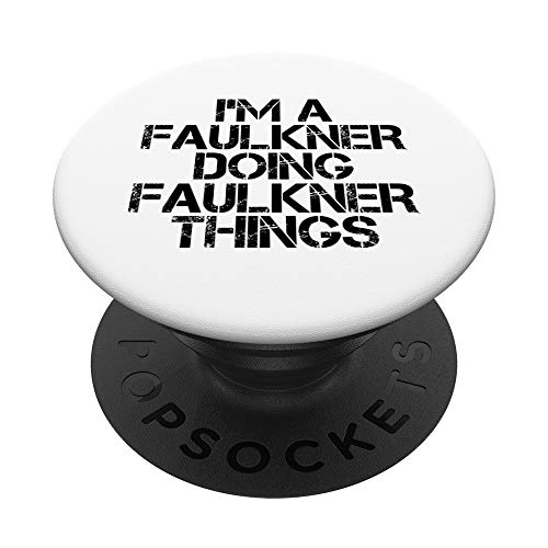 FAULKNER Funny Surname Family Tree Birthday Reunion Gift PopSockets mit austauschbarem PopGrip