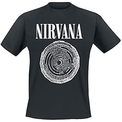 Nirvana Vestibule Circle Homme T-Shirt Manches Courtes Noir Regular/Coupe Standard - Les Beatles, Paul McCartney, John Lennon, RIngo Starr, George Harrison