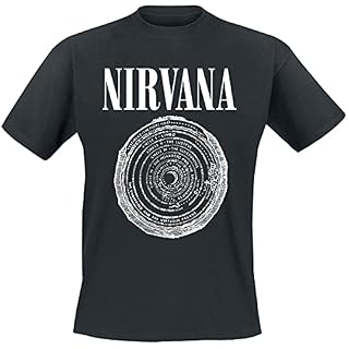 Nirvana Vestibule Circle Homme T-Shirt Manches Courtes Noir Regular/Coupe Standard - Les Beatles, Paul McCartney, John Lennon, RIngo Starr, George Harrison