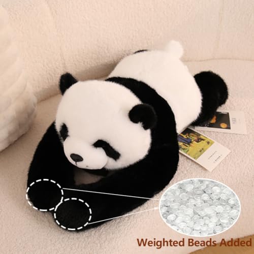 chilsoby 17.7 inch Panda Weighted Stuffed Animals, Weighted Plush Animal, Cute Soft Plush Toy Pillow Hugging Plushie Birthday Gifts for Kids Adults by chilsoby - Used condition - Image 3