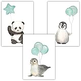 ✔ KINDER POSTER - Frechdax 3er Poster Set im DIN A4 (21cm x 29,7cm) Format für den Bilderrahmen - Ideal für das Kinderzimmer und Babyzimmer. Farben zur Auswahl: rosa, mint, blau