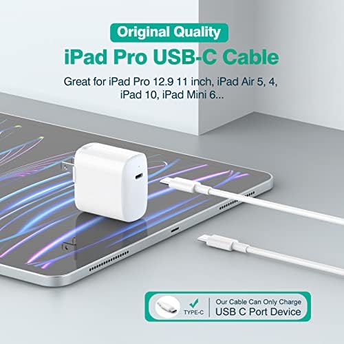 USB C to USB C Cable (2-Pack, 6.6ft) for MacBook Air/Pro Charger, iPad Pro 12.9/11 inch, iPad Air 5/4, Mini 6, iPhone 17/16/15, Pixel, Galaxy S25/S24, Switch 2, Type C Fast Charging Cord - 2