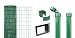 Produktbild Alberts 633431 Fix-Clip Pro als Zaun-Komplettset, zum Einbetonieren | verschiedene Längen und Höhen - wahlweise in verschiedenen Farben | grün | Höhe 153 cm | Länge 25 m