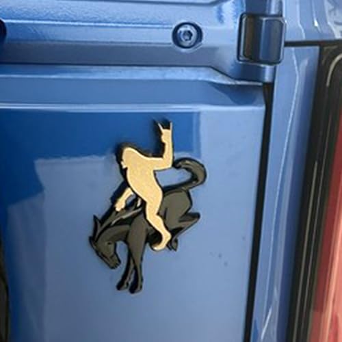 Add-A-Squatch Emblem for Bronco,3"x4" Tailgate Overlay - Design 3D Raised SUV Accessory (Rock Out, Bronze) — view 6