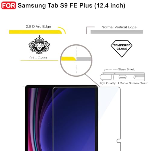 Image of CEDO Samsung Tab S9 Fe Plus (12.4 inch) Tempered Glass | Screen Protector Clear Tempered Glass for Samsung Tab S9 Fe Plus (12.4 inch)