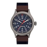 Timex メンズ エクスペディションスカウト 40 腕時計 ブルー/ブラウン/グレー。