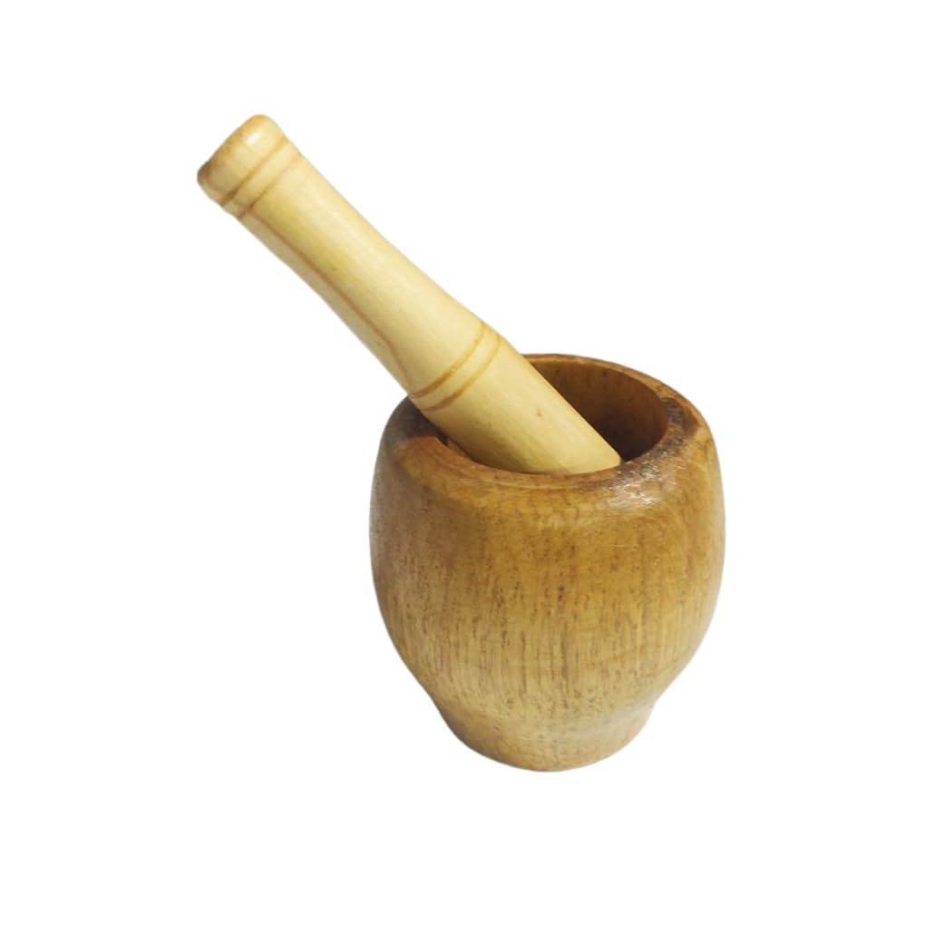 Mortier Et Pilon En Bois - Pour Avocat, épices, Sauces - Bol Et Pilon Cuisine - Design Pratique