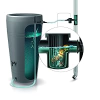 YourCasa® Regensammler Wasserdieb - Verbinden von Fallrohr und Regentonne inklusive Filter & Bohrer Regenrinnen Ablauf Verbinder Regenwassersammler Fallrohr 100mm 120mm DN100 Füllautomat – Ansicht 3