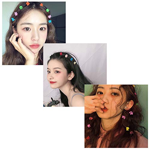 100 Pack Flower Hair Claw Clips Mini Small Hair Jaw Clips For Girls Assorted Baby Hair Clips Hair Accessories For Girls And Women Random Colors #TOP5
