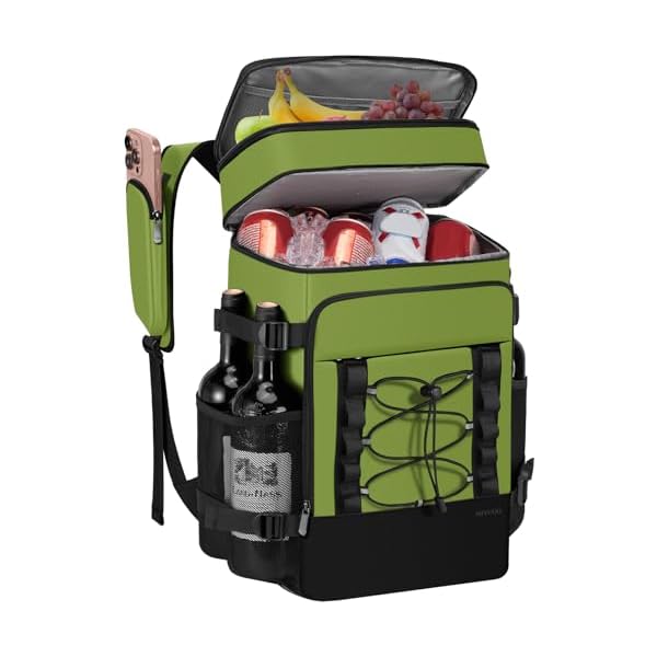 MIYCOO Cooler Backpack - 40 Cans Insulated Backpack Cooler for Men & Women, Portable 2 Leak Proof Compartments Coolers Bag for Beach Travel Picnic Lunch Hiking BBQ Camping
