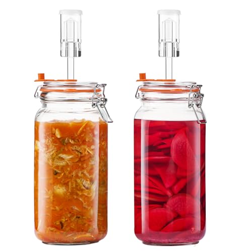 Glolaurge 2L Glass Fermentation Jar (Pack of 2)