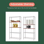 FDW 14" D×36" W×72" H Wire Shelving Unit Metal Shelf with 5 Tier Adjustable Layer Rack Commercial Strong Steel for Restaurant Garage Pantry Kitchen，Chrome - Image 5