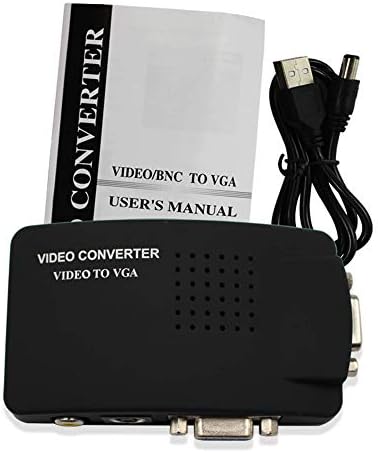 Yosoo CCTV BNC Camera Composite S-Video To VGA Converter Adapter In To PV VGA LCD Out