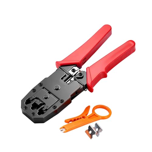 Ethernet Cable Stripper and Crimper for RJ45 Connectors Cat6a Efficient Edges Ethernet Crimper Tool