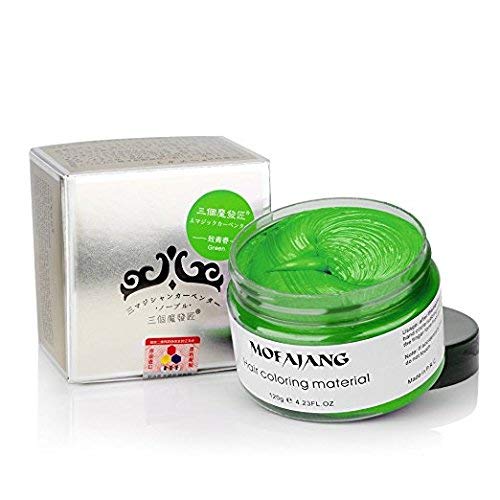 Temporary Green Hair Color Wax, Efly Mofajang Instant Hairstyle Cream 4.23 Oz Hair Pomades Hairstyle Wax For Men And Women (Green) #TOP4