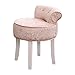 YXYXX Massivholzbeine Continental Gepolstertes Kissen Klavierhocker,Mit Rückenlehne Schminktisch hocker,Robust elegant Einfach Rosa Mode/Rosa / 45 x 57cm