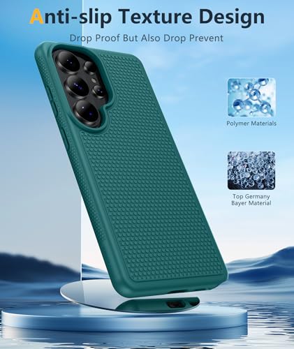 Image of FNTCASE for Samsung Galaxy S26 Ultra Case: Military Grade Drop Protection, 14ft Drop Tested, Screen Protector Included, Anti-Slip Anti-Fingerprint TPU Shockproof Phone Case Cover (Green)