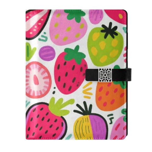 Carnet de notes ligné cuir fraises : ne perdez plus vos idées grâce au format poche collège