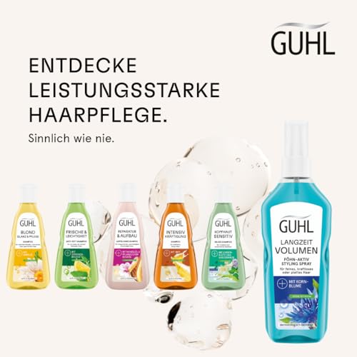 Guhl Föhn-Aktiv Styling Spray - Inhalt: 150 Ml - Aus Der Langzeit Volumen Serie - Haartyp: Fein, Kraftlos Oder Platt - Dermatologisch Bestätigt
