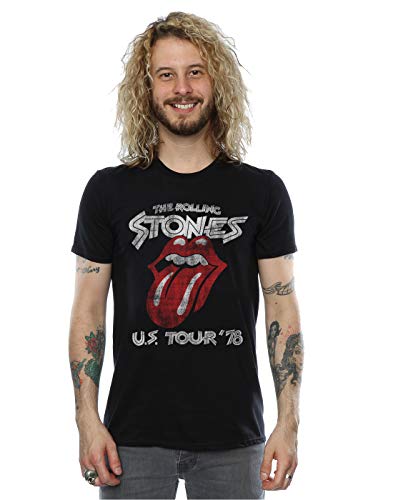 Image of Rolling Stones Men's US 78 Tour T-Shirt Small Black