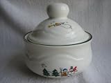 Pfaltzgraff Snow Village Sugar Bowl with Lid