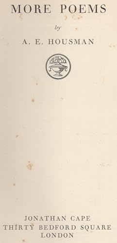 More Poems [Unknown] B000EDD3K2 Book Cover