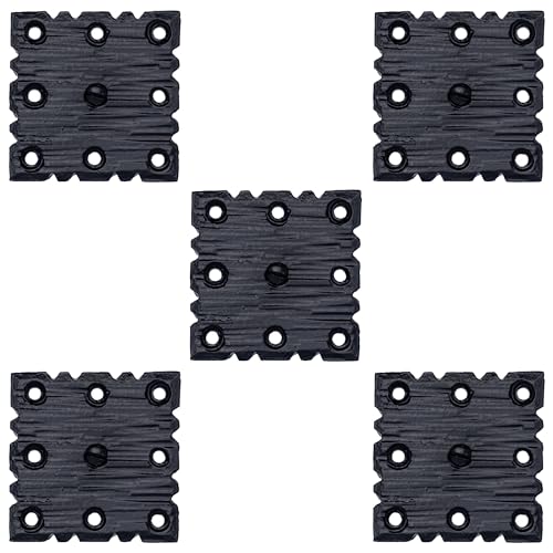 5 Pack 2 Inch Large Square Clavos Decorative Nails – Black – Rustic Square Head Fasteners for Farmhouse Shutter, Faux Wood Beams, Barn Door, Shutters, and Gates – Ornamental Wood Accent