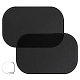 GOKEI 車用サンシェード 車窓日よけ【2枚入り】サイドバイザー 車用 サンシェード 静電気シート 吸盤不要 折りたたみ 車 ウインド 日除け UVカット 遮光 断熱 車内の目隠し カーシェード 運転席 助手席 後部座席 コンパクト 紫外線対策 日よけ 収納ケース付 60×40cm(2枚入り)