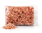 LalaShops.nl Sale da bagno dell'Himalaya rosso, grana grossa, 1 kg, sale di cristallo naturale dal Pakistan, additivo da bagno per bagno rilassante, pediluvio ed esfoliante, sacchetto richiudibile