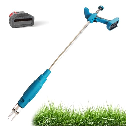 Electric Weed Puller, Cordless Stand Up Weed Remover, Efficient Stand-up Weeder, High-hardness Triangular Claws, Ergonomic Handle, Gardening Weeding Tool for Lawn, Yard, Garde 10 batteries(1 battery)
