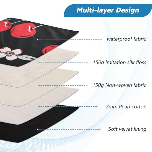 Funda laptop negra cereza para 13-14 pulgadas miniatura 4