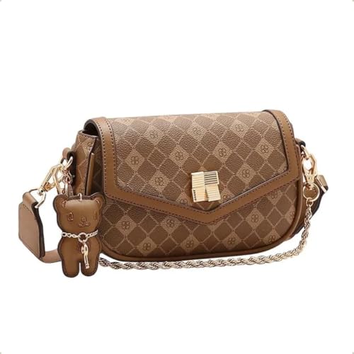 Chenson Bolsa Feminina Elemento Gráfico Corrente Ursinho 3485390 com Alça Removível