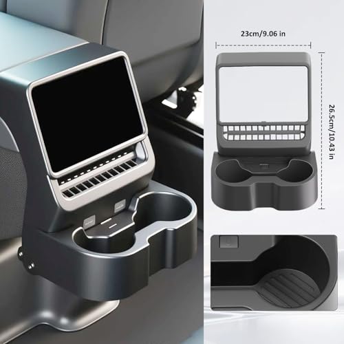 Portavasos trasero para Tesla Model Y Juniper 2026 y Model 3 Highland miniatura 6