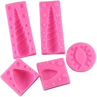 Mujiang Unicorn Silicone Cake Topper Molds Fondant Cake Decoration Molds Unicorn Horn Ears