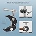 GOINWAVE Adjustable Articulating Magic Arm with Clamp and Phone Holder Clip for Desk Mount, Desk Stand, Cell Phone Tripod