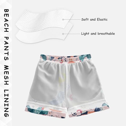 Pigsaly Boys Swim Trunks Cartoon Hens Roosters Opink Boys Board Shorts Swimsuit Swimwear Summer Bathing Suit 3T Multicolor4