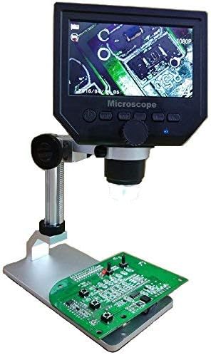 Digital Microscope Mustool G600 Digital 1-600X 3.6MP 4.3inch HD LCD Display Continuous Magnifier with Aluminum Alloy Stand Upgrade Version